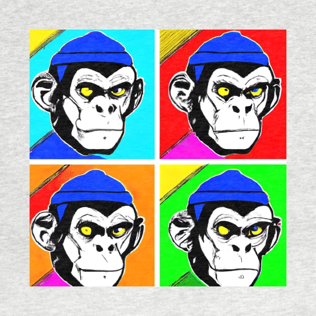 Monkey man pop art by KFX Productions